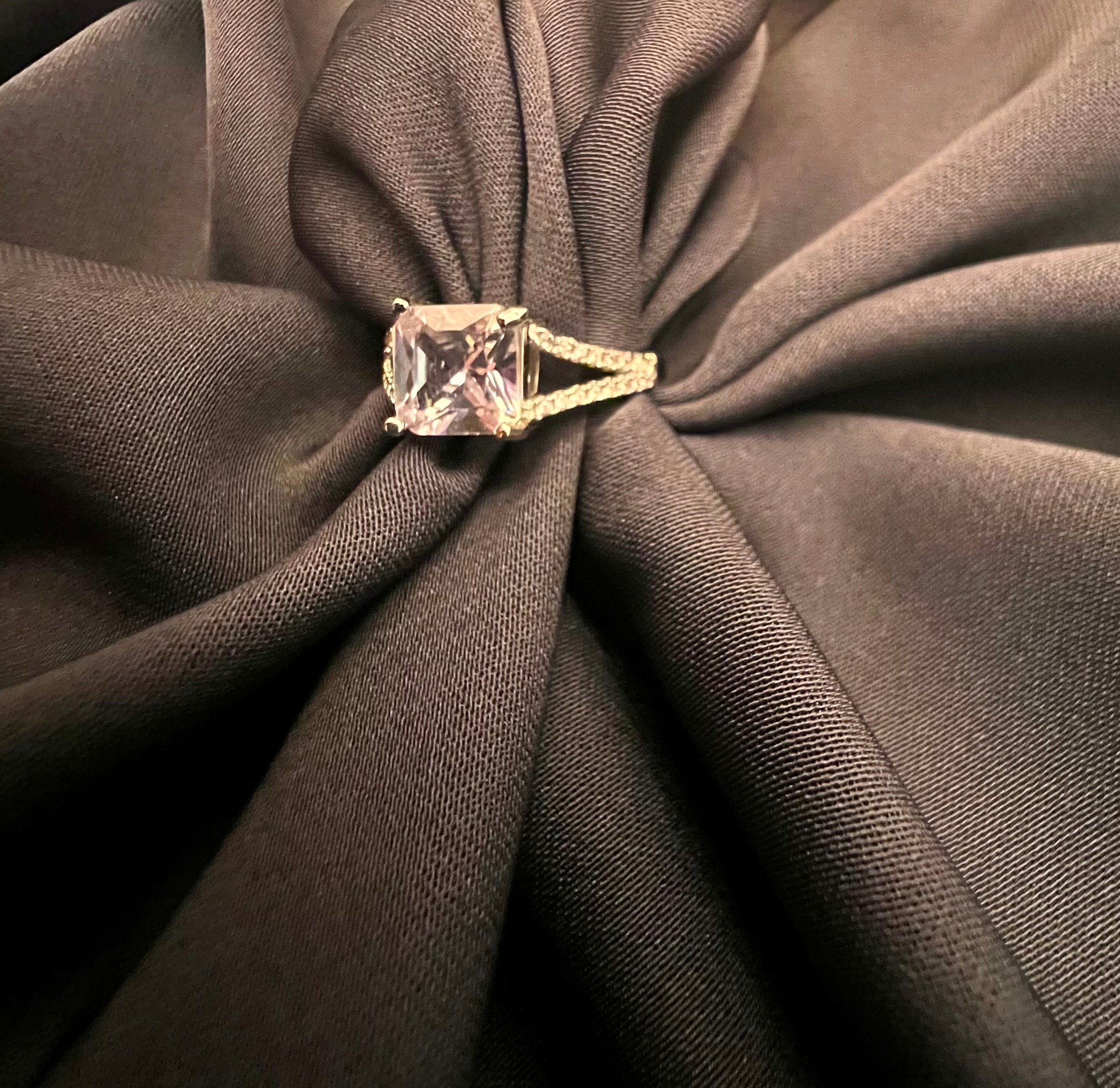 White Stone Rings in Silver Style Blush